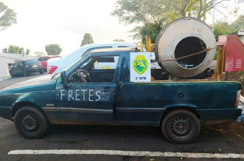 Betoneira que havia sido furtada em obra é recuperada pela PM