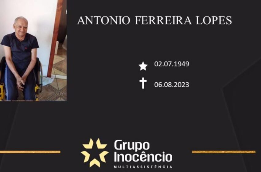 Grupo Inoc Ncio E Familiares Comunicam O Falecimento De Antonio