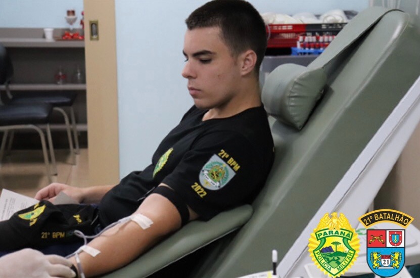  Hemonúcleo de Francisco Beltrão recebe doação de sangue dos alunos do curso de Formação de Praças da PMPR