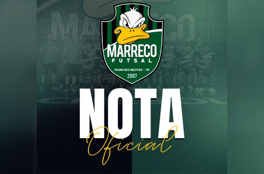  Marreco emite nota manifestando indignação após o COB anunciar a retirada do futsal dos Jogos da Juventude a partir de 2023