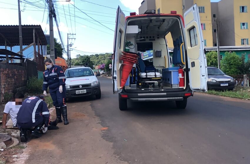  Homem fica ferido após sofrer queda de moto no bairro São Francisco