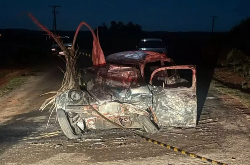  Mulher de 62 anos morre carbonizada em acidente de trânsito no Paraná