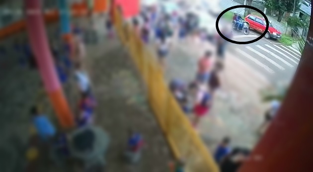  Imagens mostram desespero de pais e alunos durante disparos que matou homem em frente à escola no bairro Padre Ulrico