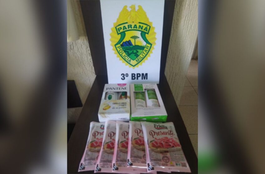  Polícia Militar flagra adolescente com produtos furtados dentro de mochila escolar