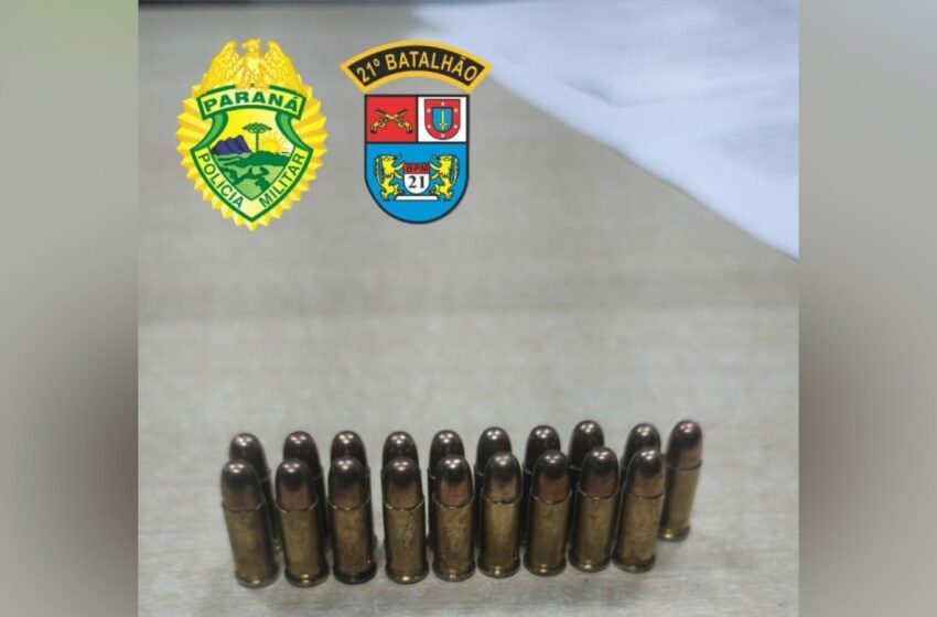  Dois homens são presos após serem flagrados com munições de arma de fogo no centro de Marmeleiro