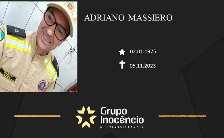  Grupo Inocêncio e familiares comunicam o falecimento de Adriano Massiero