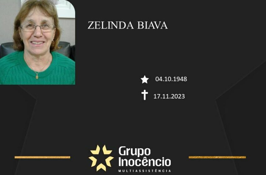  Grupo Inocêncio e familiares comunicam o falecimento de Zelinda Biava