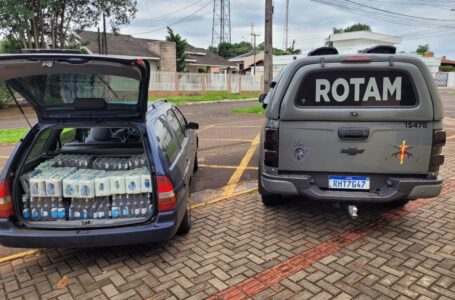 ROTAM apreende veículo carregado com bebidas de origem Argentina