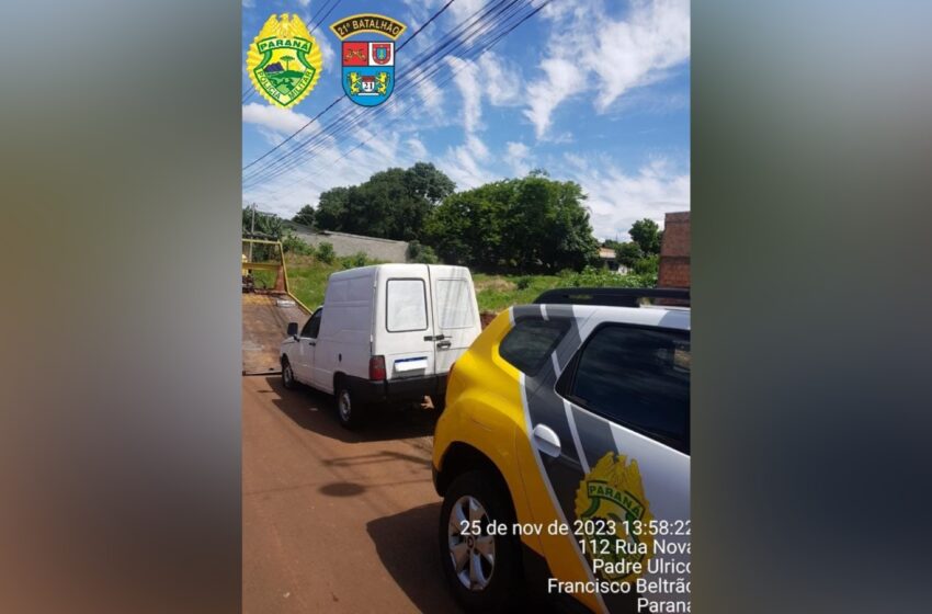  Horas após o crime, PM recupera veículo que havia sido furtado em Francisco Beltrão