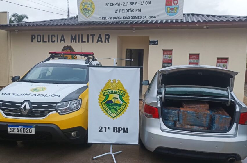  Carro carregado com 197 kg de maconha é apreendido pela Polícia Militar de Marmeleiro