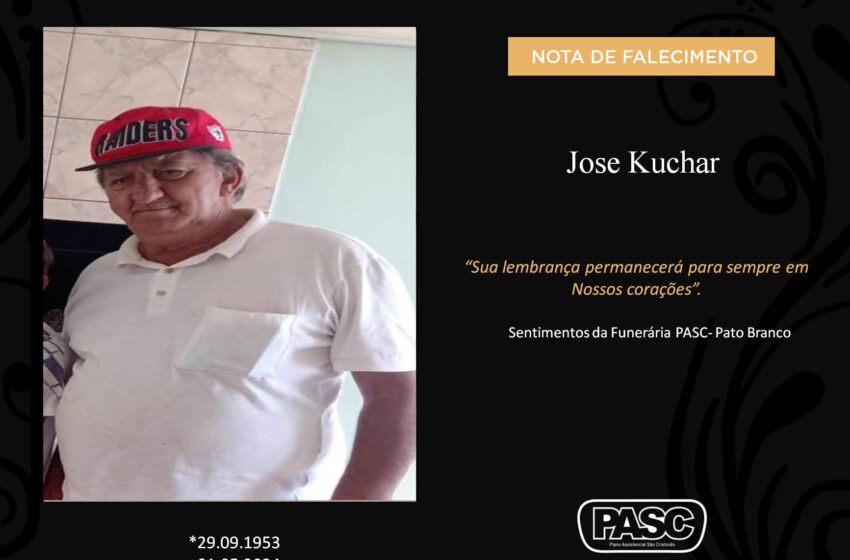  Pasc e familiares comunicam o falecimento de Jose Kuchar