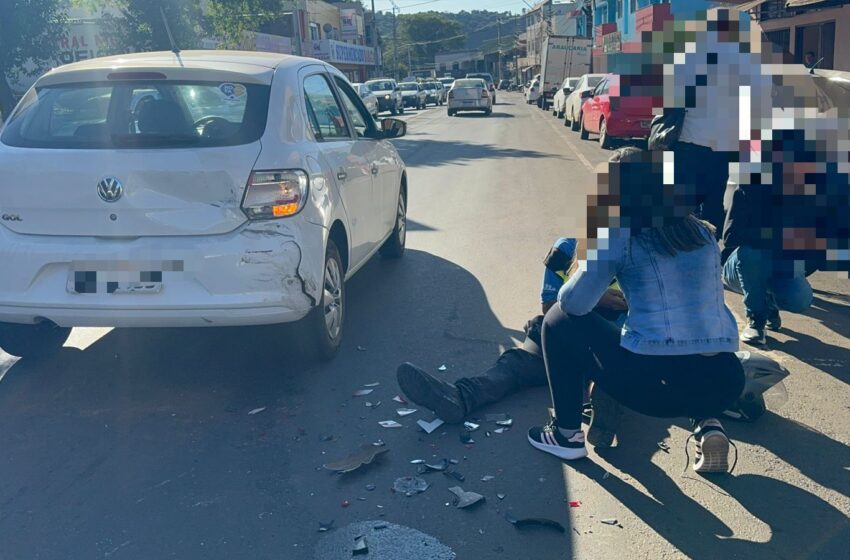  Motociclista fica ferido após colidir em traseira de veículo em Francisco Beltrão