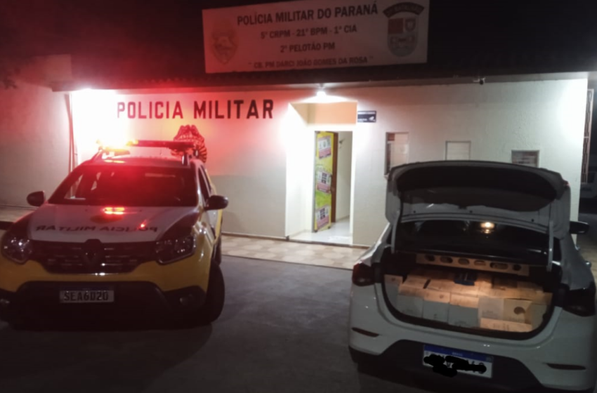  Polícia Militar apreende 40 caixas de vinho descaminhadas