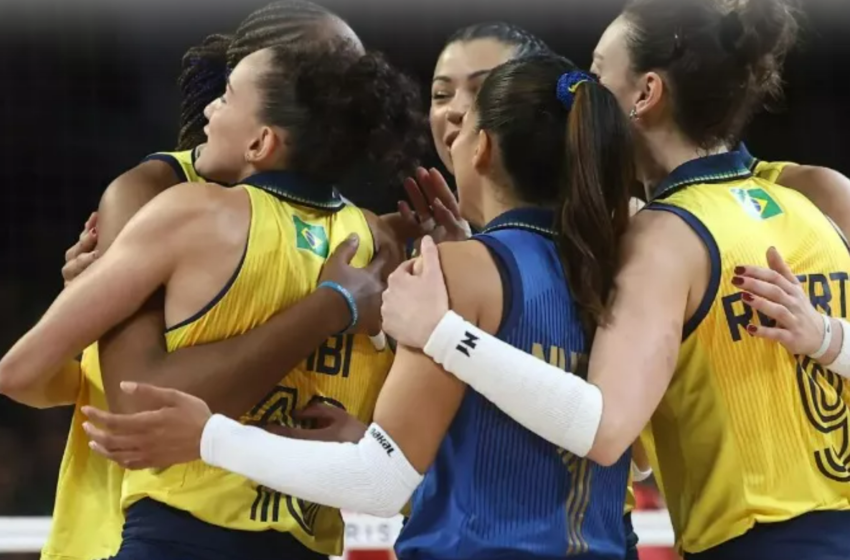  Brasil vence o Japão no vôlei feminino em Paris e se classifica para as quartas de final