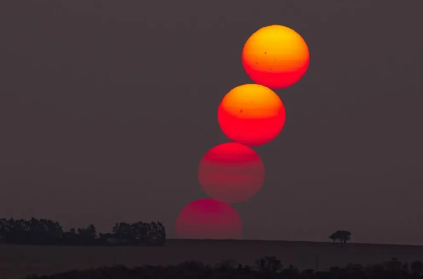  Sol aparece em meio à fumaça em foto impressionante