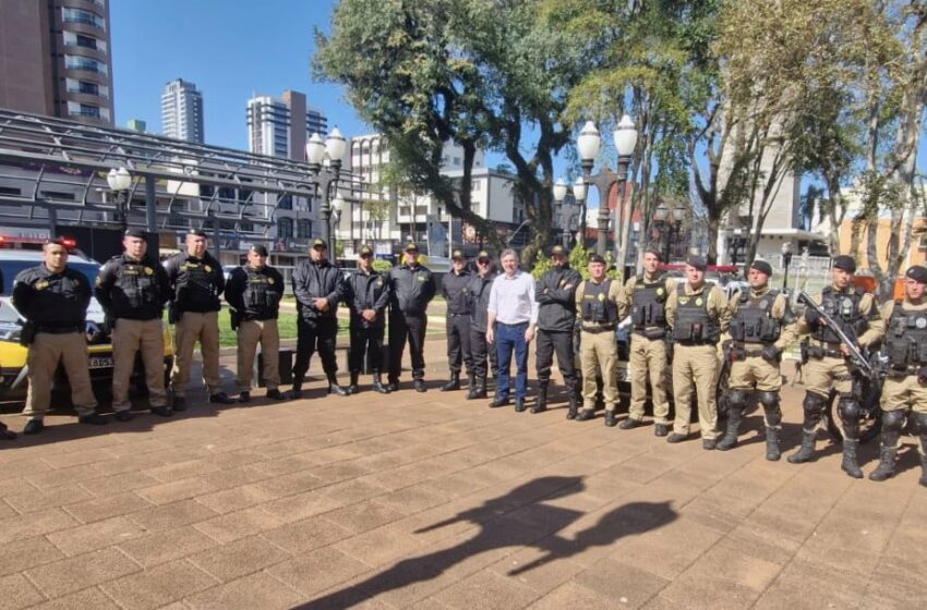  Cleber Fontana anuncia reforço da segurança na praça central de Francisco Beltrão