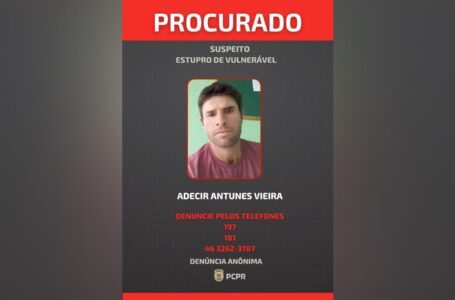 Polícia Civil divulga foto de homem foragido por estupro de vulnerável