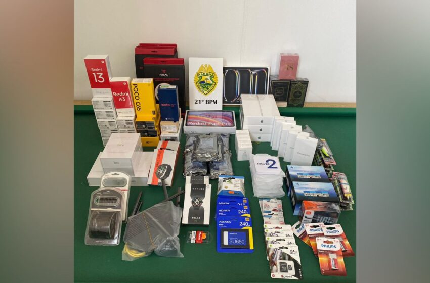  Polícia Militar apreende veículo carregado com produtos oriundos do Paraguai