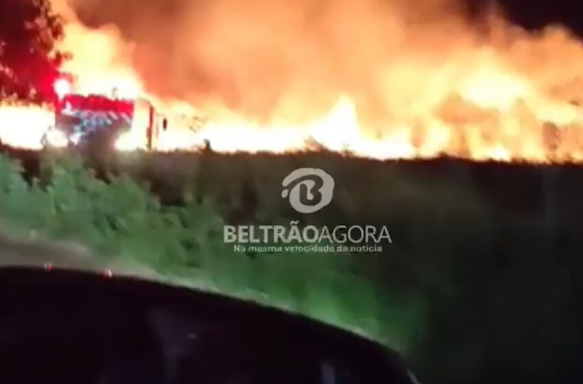  Vídeo: Incêndios de grandes proporções atingem áreas de vegetação em Ampére