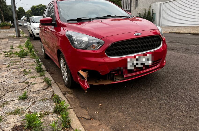  Acidente entre carro e moto no bairro Alvorada deixa motociclista ferido