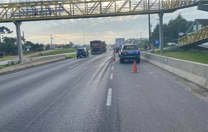  Pedestre é atropelado embaixo de passarela na BR 277 no Paraná