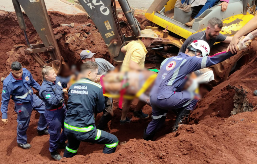  Trabalhador é soterrado durante obras no Paraná