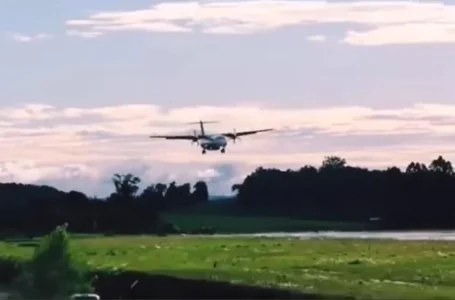 Avião da Azul arremete durante tentativa de pouso em aeroporto no sudoeste do Paraná